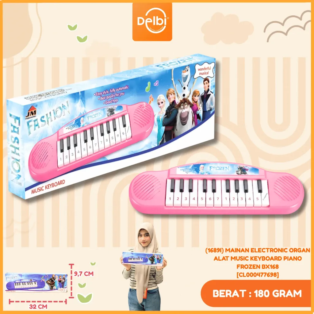 [CL000477698] (1689I) MAINAN ELECTRONIC ORGAN ALAT MUSIC KEYBOARD PIANO FROZEN BX168