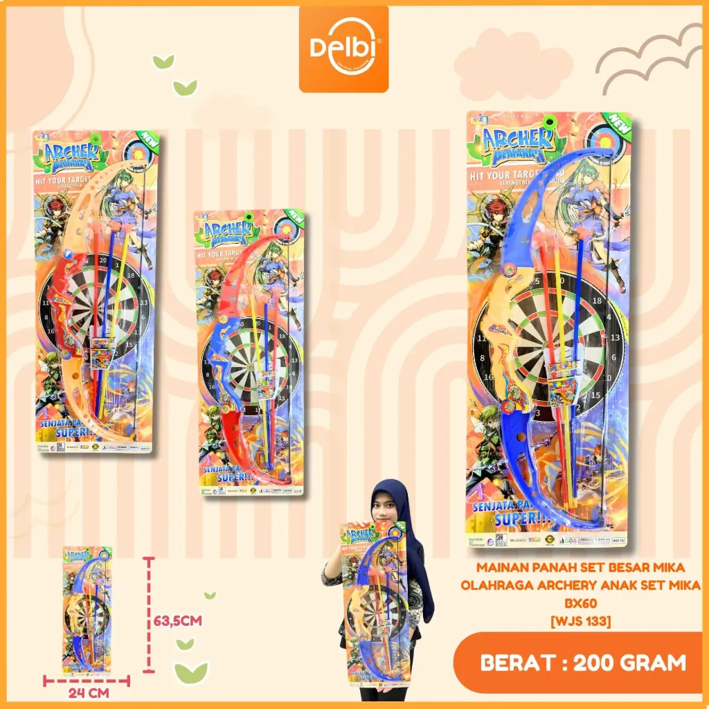 MAINAN PANAH SET BESAR MIKA OLAHRAGA ARCHERY ANAK SET MIKA BX60