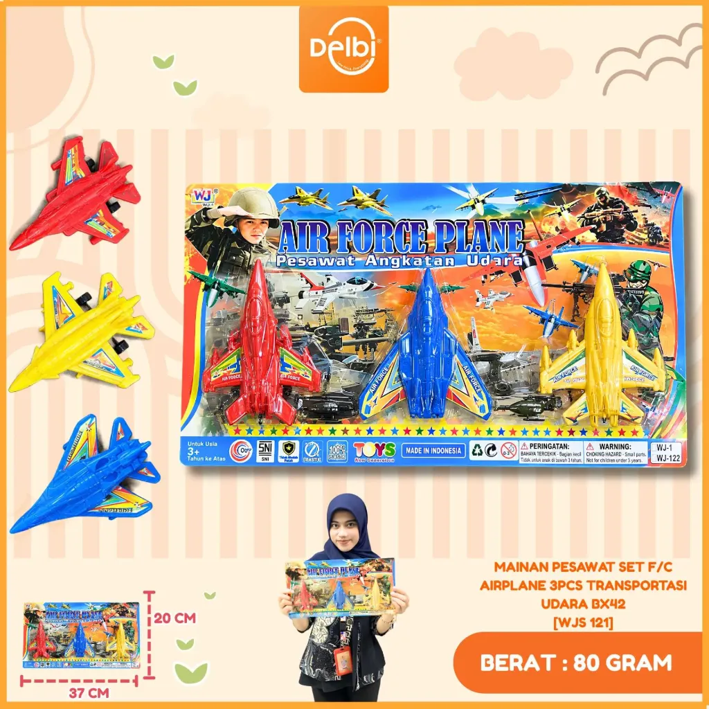 MAINAN PESAWAT SET F/C AIRPLANE 3PCS TRANSPORTASI UDARA BX42