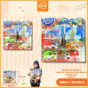 MAINAN POM BENSIN & CONSTRUCTION 4PCS MOBIL MPBILAN PROYEK BX84