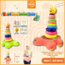 MAINAN EDUKASI DONAT SUSUN KURA-KURA JUMBO SET TURTLE FREE STIKER JALA BX40
