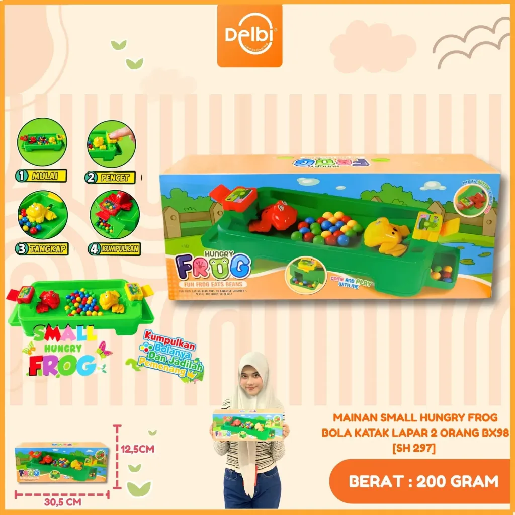 [SH 297] MAINAN SMALL HUNGRY FROG BOLA KATAK LAPAR 2 ORANG BX98