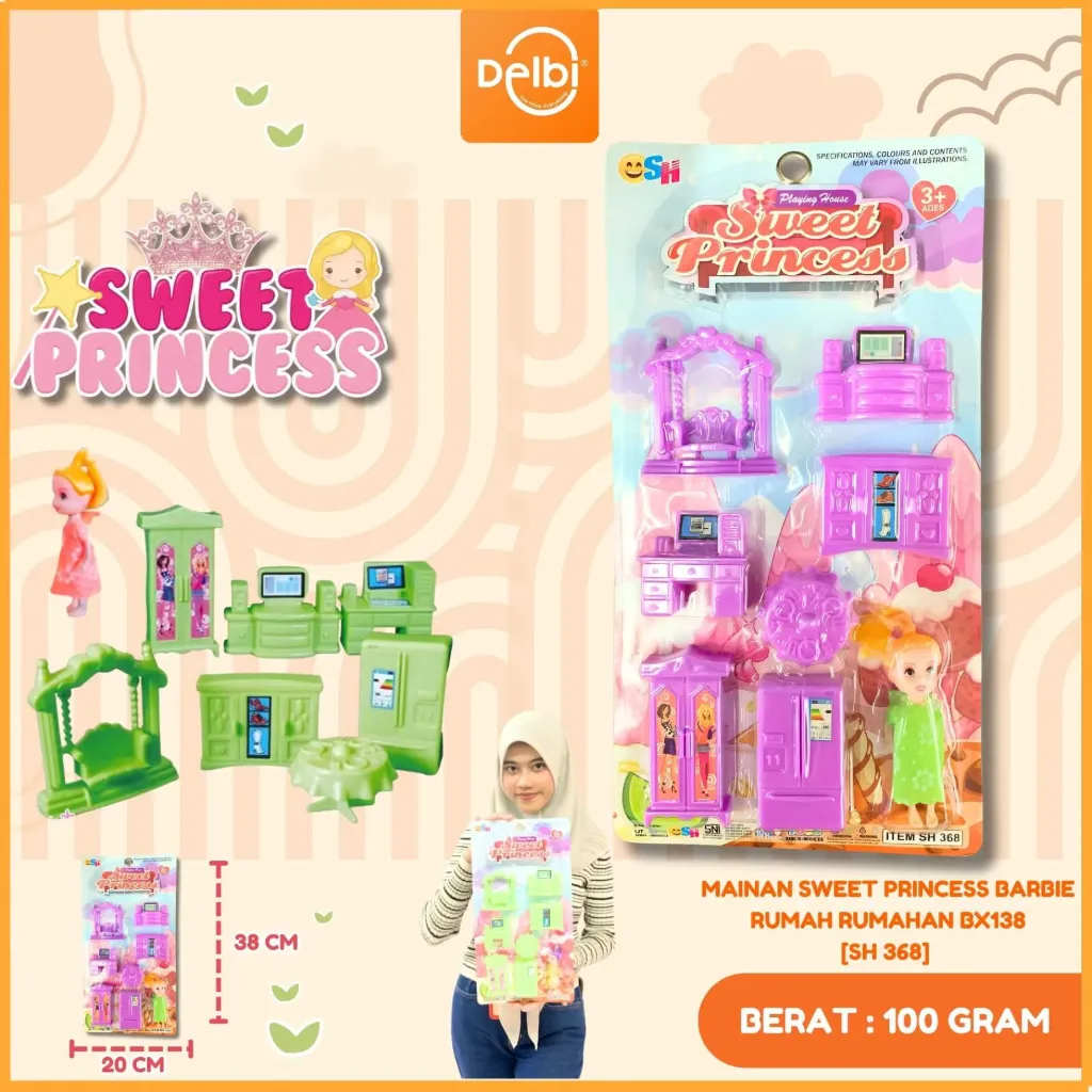 MAINAN SWEET PRINCESS BARBIE RUMAH RUMAHAN BX138
