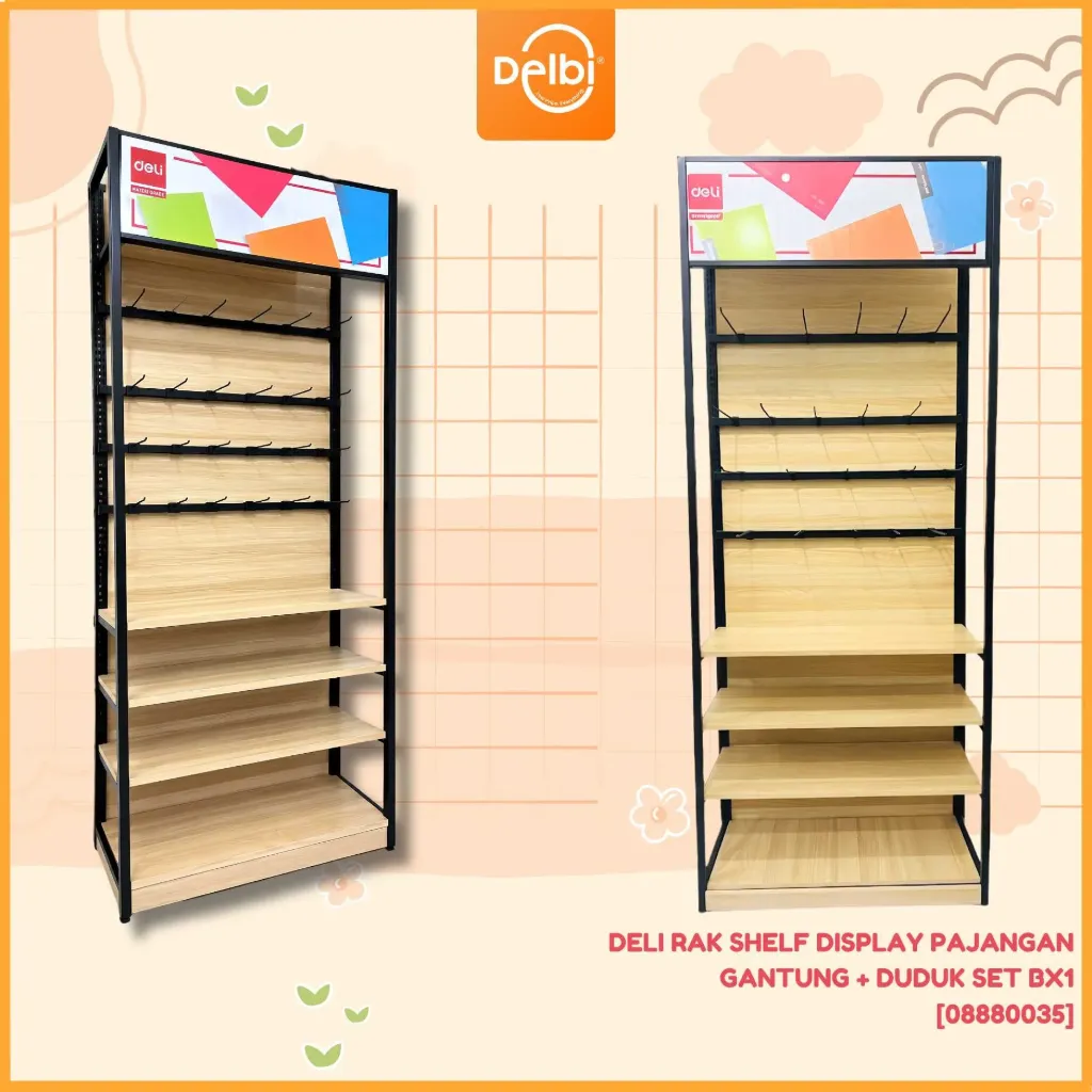 [08880035] DELI RAK SHELF DISPLAY PAJANGAN GANTUNG + DUDUK SET BX1
