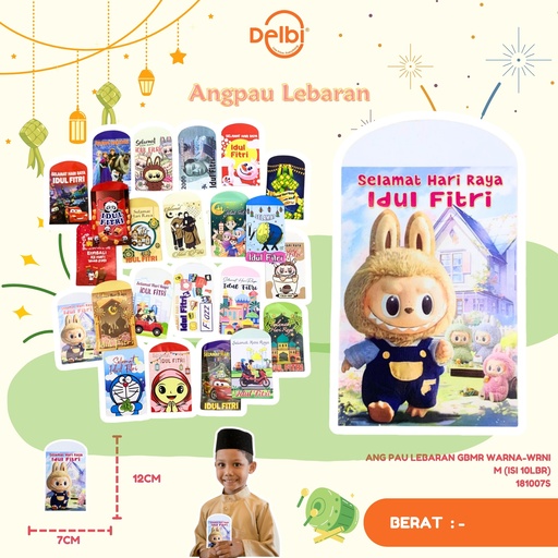 [181007S] ANG PAU LEBARAN GBMR WARNA-WRNI M (ISI 10LBR)