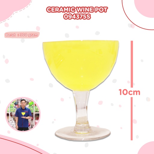 [094375S] CERAMIC WINE POT (6"