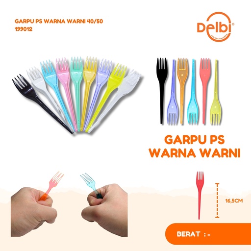 [199012] GARPU PS WARNA WARNI 40/50
