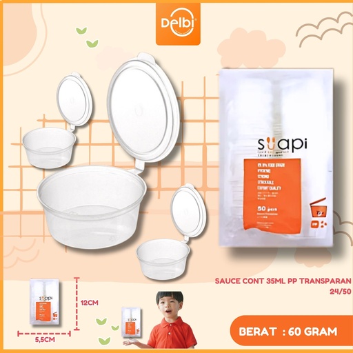 [199022] SAUCE CONT 35ML PP TRANSPARAN 24/50