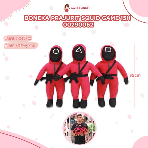 [00290062] BONEKA PRAJURIT SQUID GAME 15H'