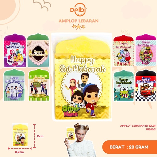[11150001] AMPLOP LEBARAN ISI 10LBR