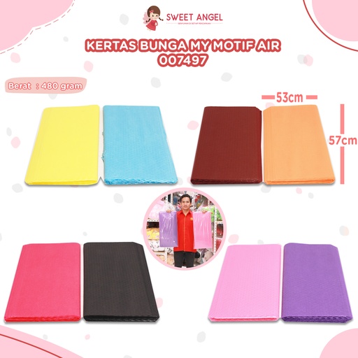 [007497] KERTAS BUNGA MY MOTIF AIR 53X57/50PCS