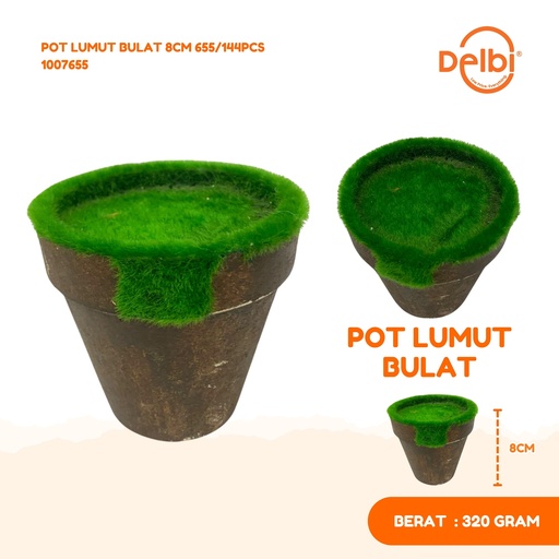 [1007655] POT LUMUT BULAT 8CM 655/144PCS