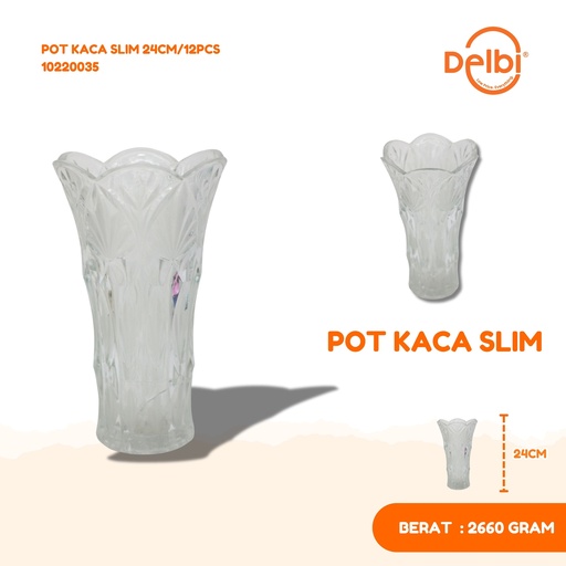 [10220035] POT KACA SLIM 24CM/12PCS