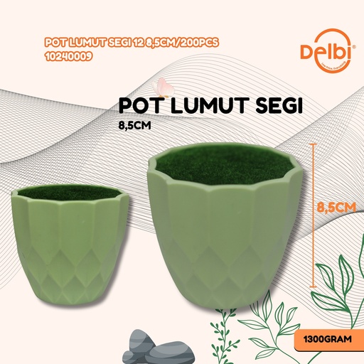 [10240009] POT LUMUT SEGI 12 8,5CM/200PCS