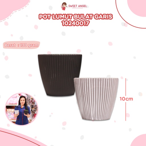[10240017] POT LUMUT BULAT GARIS 10CM/180PCS