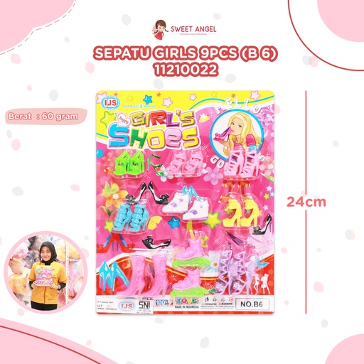 [11210022] (B 6) SEPATU GIRLS 9PCS BX324