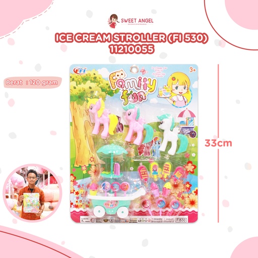 [11210055] (FI 530) ICE CREAM STROLLER FOOD MAKANAN GEROBAK BX66