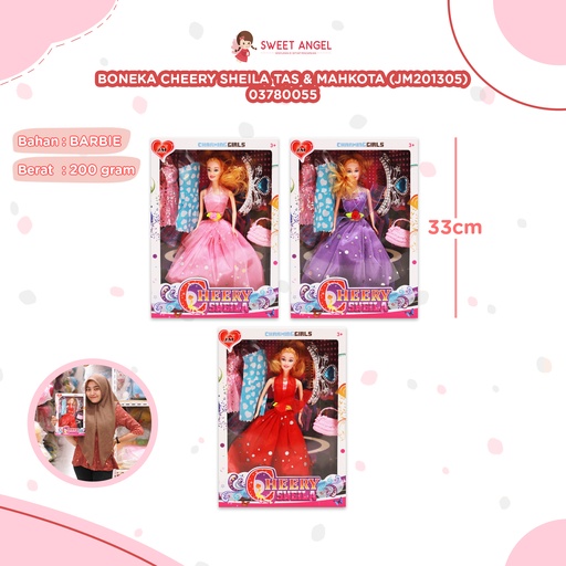 [03780055] (JM201305) BONEKA CHEERY SHEILA TAS n MAHKOTA