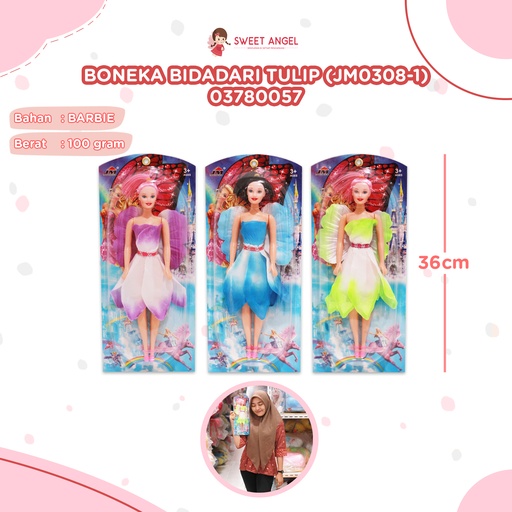 [03780057] (JM0308-1) BONEKA BIDADARI TULIP ISI 144PCS BX144