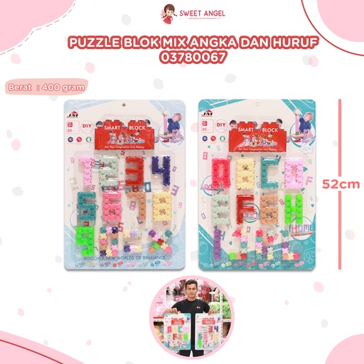 [03780067] (JM92010) PUZZLE BLOCK MIX ANGKA n HURUF(JM92010) BX48