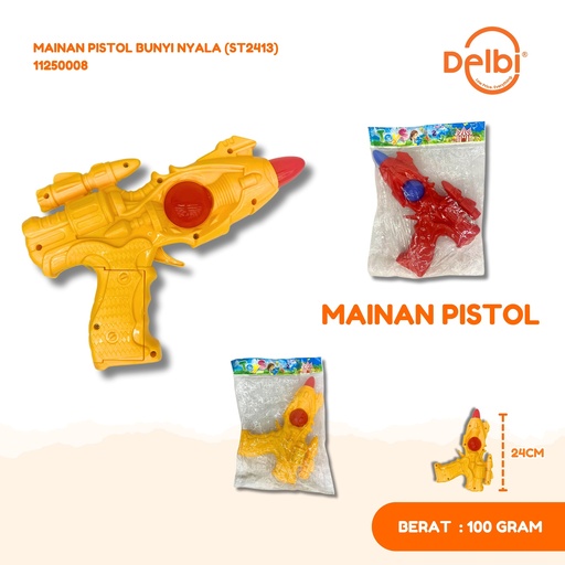 [11250008] MAINAN PISTOL BUNYI NYALA (ST2413)