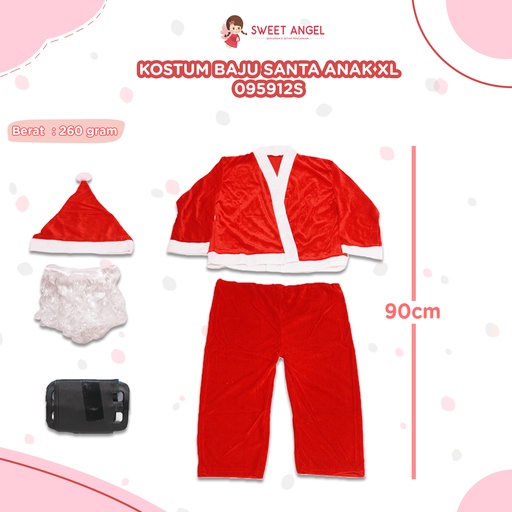 [095912P5] KOSTUM BAJU SANTA ANAK XL 095912