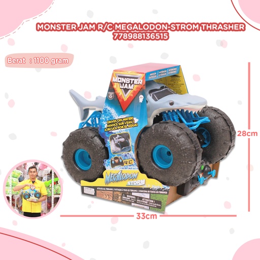 [778988136515] MONSTER JAM R/C Megalodon-Storm Thrasher (66807