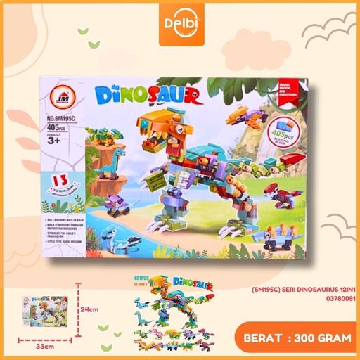[03780081] (SM195C) SERI DINOSAURUS 12IN1