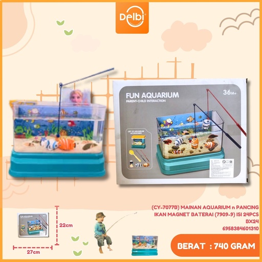 [6958384601310] (CY-7077B) MAINAN AQUARIUM n PANCING IKAN MAGNET BATERAI (7909-9) ISI 24PCS BX24
