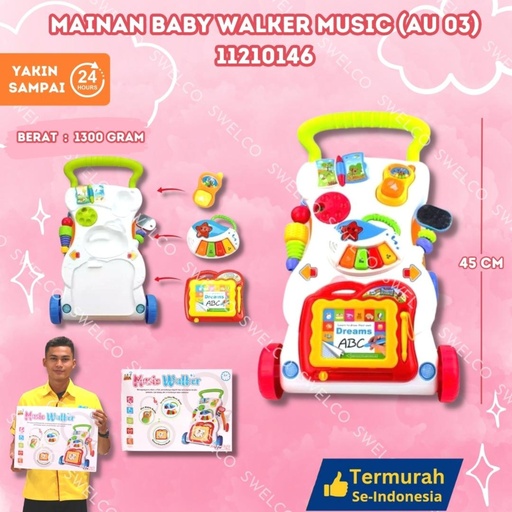[11210146] (AU 03) MAINAN BABY WALKER MUSIC BAYI MUSIK DORONGAN BX15