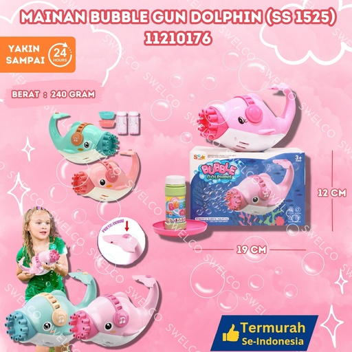 [11210176] (SS 1525) MAINAN BUBBLE GUN DOLPHIN BUSA TEMBAK BX99