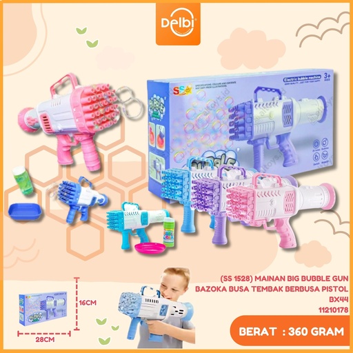 [11210178] (SS 1528) MAINAN BIG BUBBLE GUN BAZOKA BUSA TEMBAK BERBUSA PISTOL BX44