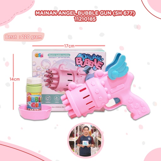 [11210185] (SH 677) MAINAN ANGEL BUBBLE GUN DUS TEMBAK BUSA BERBUSA BX82