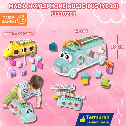 [11210202] (YE 20) MAINAN XYLIPHONE MUSIC BUS ALAT MUSIK MOBIL BX60