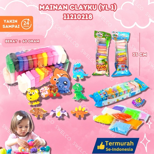 [11210218] (YL 1) MAINAN CLAYKU ISI 12PCS OPP BX160