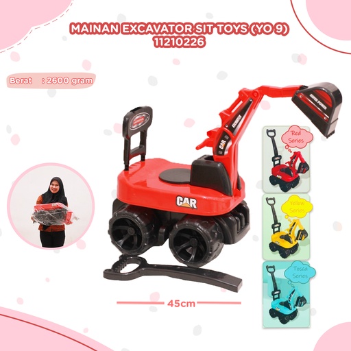 [11210226] (YO 9) MAINAN EXCAVATOR SIT TOYS BX10