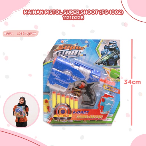 [11210228] (FG 1002) MAINAN PISTOL SUPER SHOOT BX40