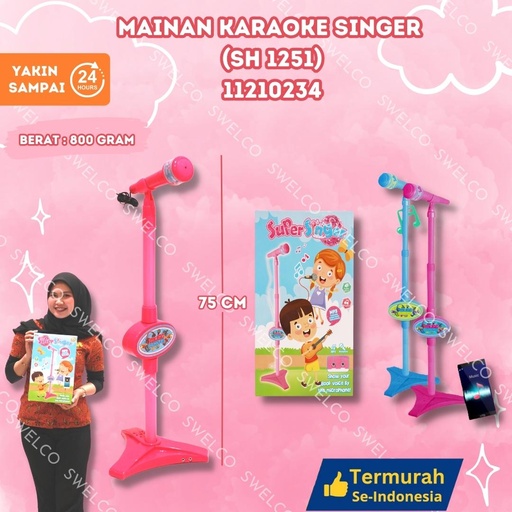 [11210234] (SH 1251) MAINAN KARAOKE SINGER ALAT MUSIK SUARA DUS MENYANYI BX74