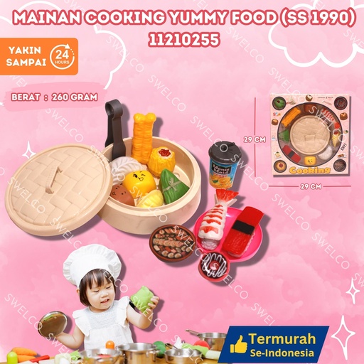[11210255] (SS 1990) MAINAN COOKING YUMMY FOOD ISI 46PCS BX46