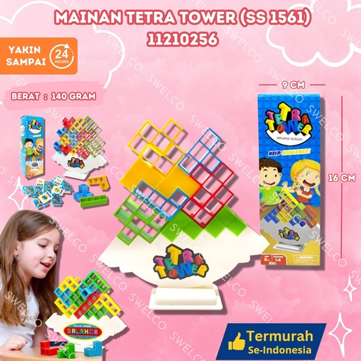 [11210256] (SS 1561) MAINAN TETRA TOWER ISI 96PCS MENYUSUN DUS MENARA BX96