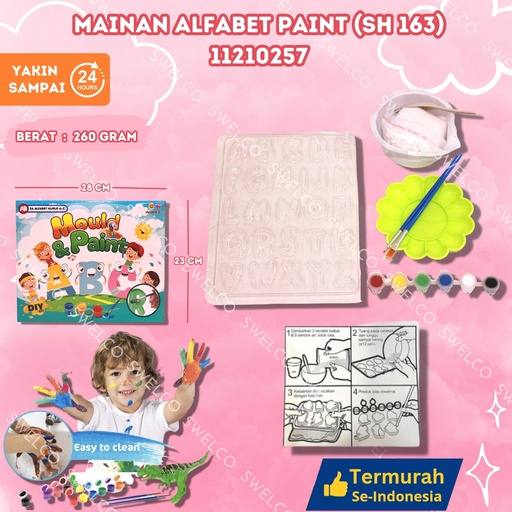 [11210257] (SH 163) MAINAN ALFABET PAINT ISI 78PCS MEWARNAI BX78