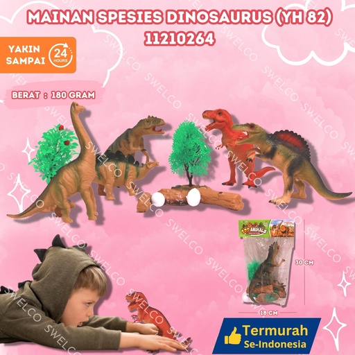 [11210264] (YH 82) MAINAN SPESIES DINOSAURUS ISI 88PCS BX88