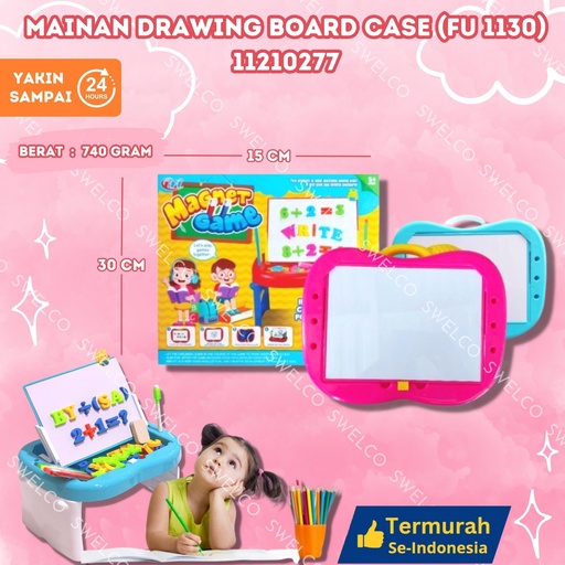 [11210277] (FU 1130) MAINAN DRAWING BOARD CASE ISI 24PCS DUS PAPAN BELAJAR TULIS BX24