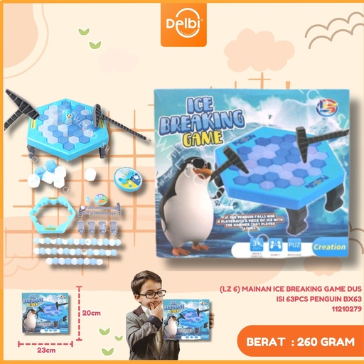 [11210279] (LZ 6) MAINAN ICE BREAKING GAME DUS ISI 63PCS PENGUIN BX63