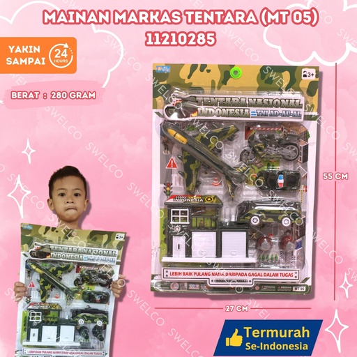 [11210285] (MT 05) MAINAN MARKAS TENTARA ISI 36PCS PESAWAT ARMY TNI BX36