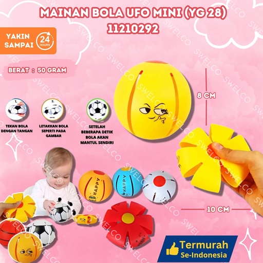 [11210292] ( YG 28) MAINAN BOLA UFO MINI ISI 252PCS BX252