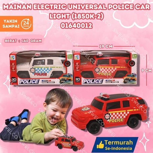 [01640012] (1850K-2) MAINAN ELECTRIC UNIVERSAL POLICE CAR LIGHT ISI 168PCS BX168