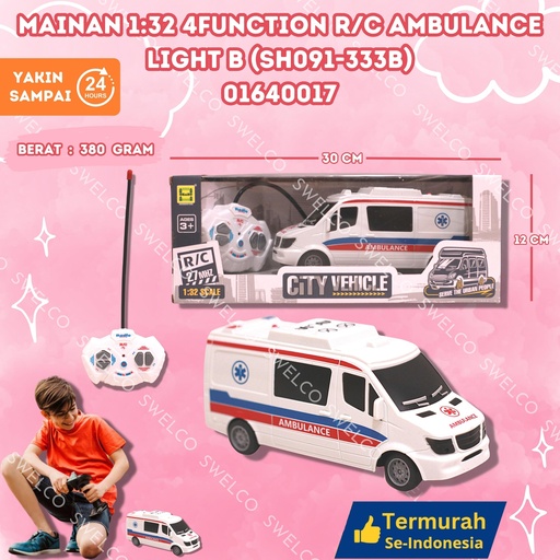 [01640017] (SH091-333B) MAINAN 132 4FUNCTION R/C AMBULANCE LIGHT B ISI 72PCS BX72