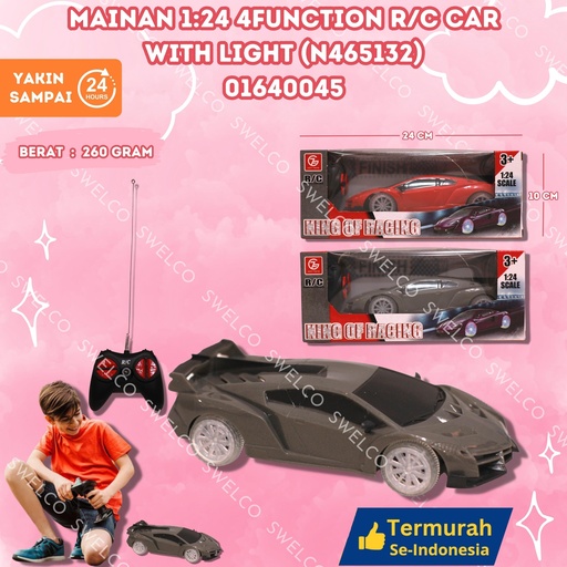 [01640045] (N465132) MAINAN 124 4FUNCTION R/C CAR WITH LIGHT (N465132)ISI 72PCS BX72