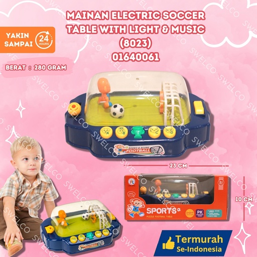 [SLM2004705] (8023) MAINAN ELECTRIC SOCCER TABLE WITH LIGHT n MUSIC ISI 60PCS BX60